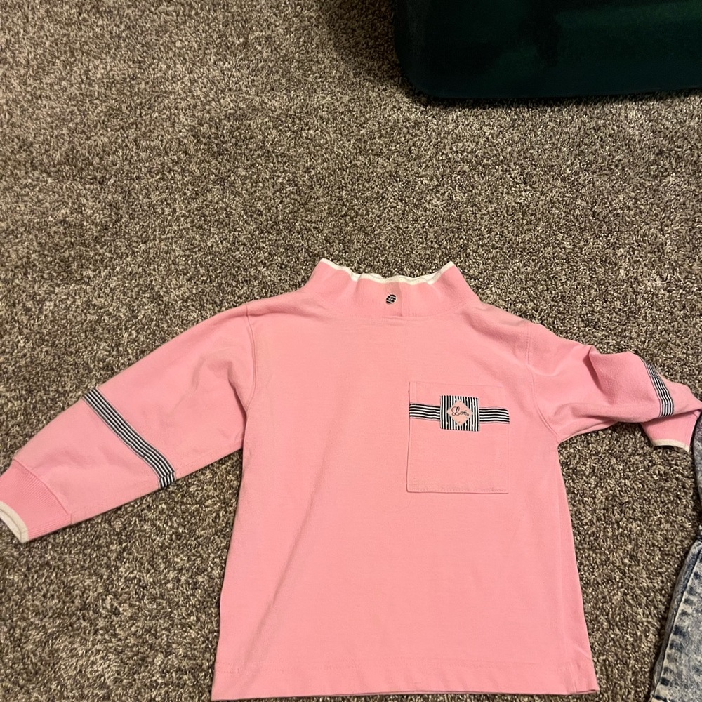 Vintage Little Levis Outfit Denim Jumper Dress Pink Shirt Acid Wash Girl 3T Jean - Picture 10 of 15